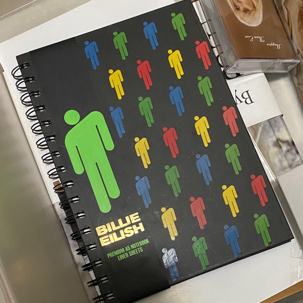 Billie Eilish Black and Green Notebook